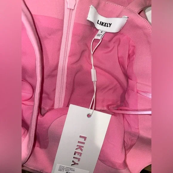 New! Likely Vibrant Barbie Pink Mini Dress 🎀 size 4 NWT! - Picture 11 of 11